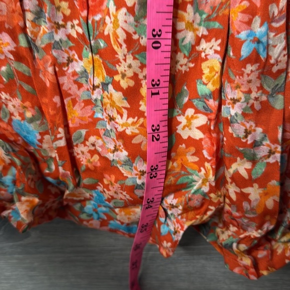 Roller Rabbit Vado Cecilia Dress Fit and Flare Orange Floral Small - Picture 12 of 13